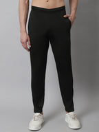 Jainish Men's Olive Green and White Striped Streachable Lycra Trackpants | Grocsy