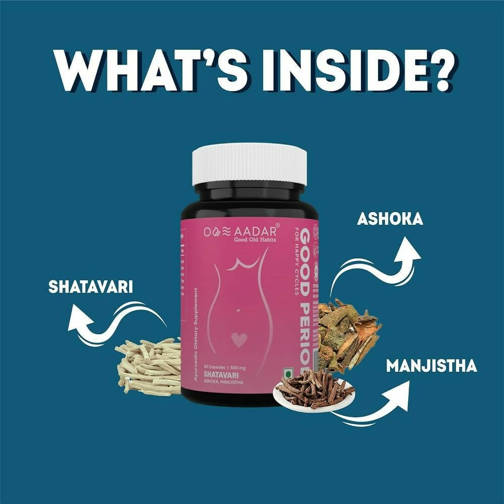 Aadar Good Period Women’s Health Capsules | Grocsy