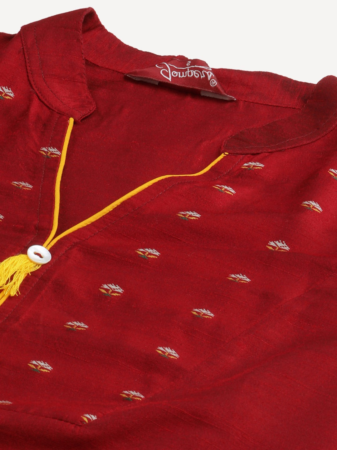 Jompers Women Maroon Regular Kurta with Trousers & With Dupatta (Maroon) | Grocsy