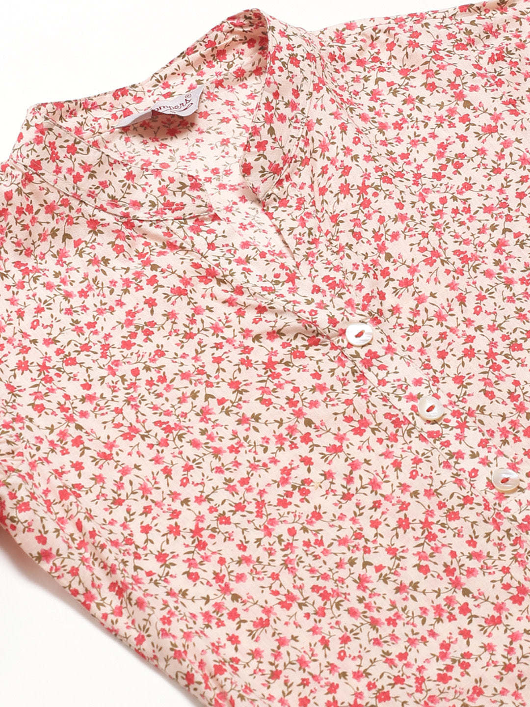 Jompers Women Pink Floral Printed Kurta with Palazzos | Grocsy