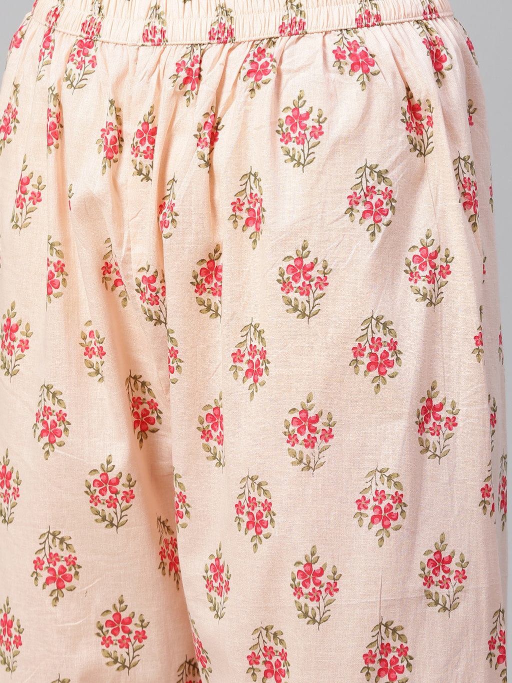 Jompers Women Pink Floral Printed Kurta with Palazzos | Grocsy
