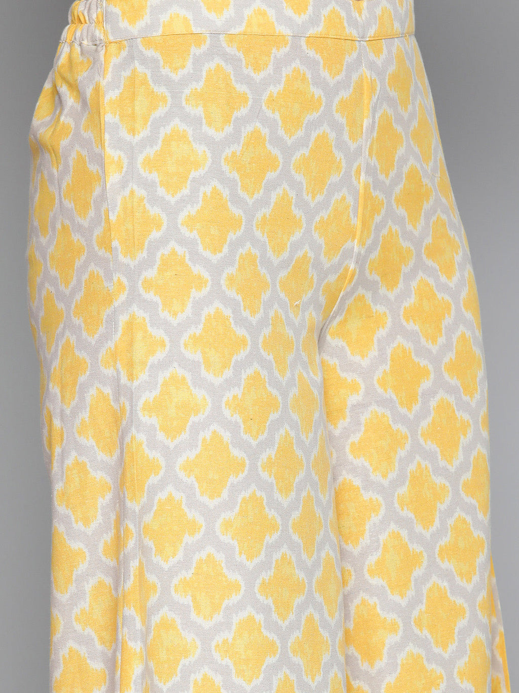 Jompers Women's Ethnic Motifs Printed Kurta with Palazzos - Yellow | Grocsy