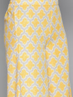 Jompers Women's Ethnic Motifs Printed Kurta with Palazzos - Yellow | Grocsy