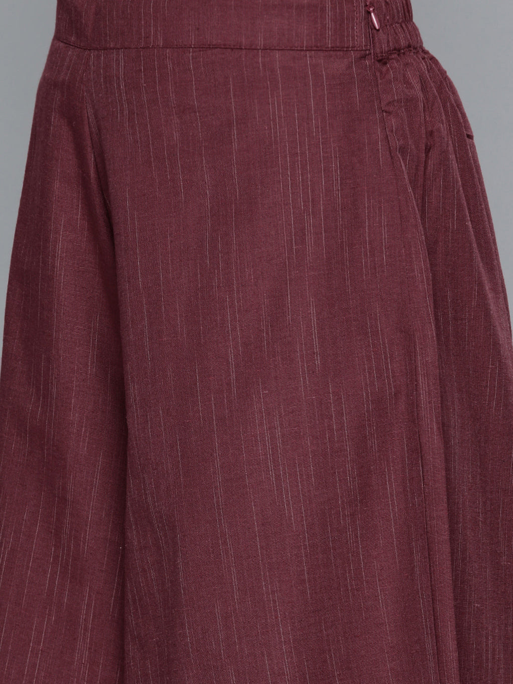 Jompers Women's Woven Design Kurta With Palazzos & Dupatta - Purple | Grocsy