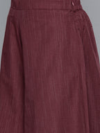 Jompers Women's Woven Design Kurta With Palazzos & Dupatta - Purple | Grocsy