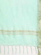 Jompers Women's Yoke Design Jacquard Kurta with Palazzos & Dupatta - Off-White | Grocsy