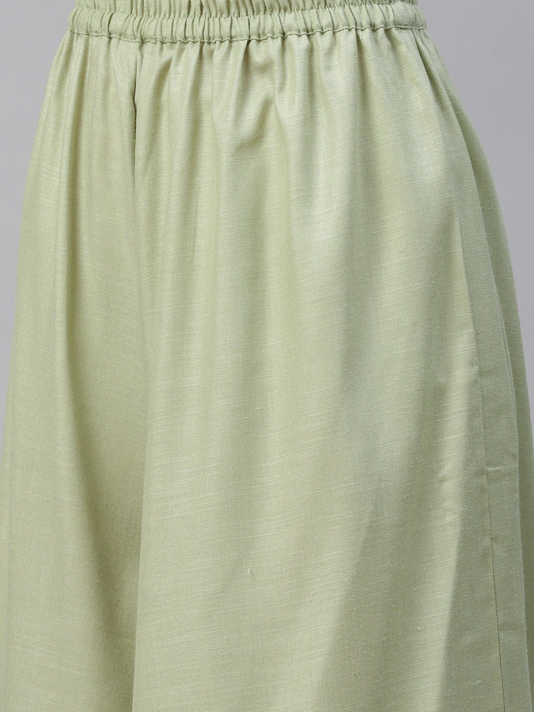 Jompers Women's Lime Green & Pink Floral Embroidered Kurta with Palazzos & Dupatta | Grocsy