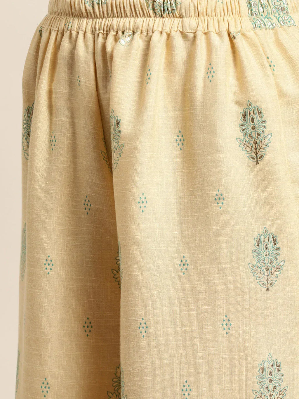 Jompers Women's Gotta Patti work Kurta, Palazzos & Dupatta - Sky Blue | Grocsy
