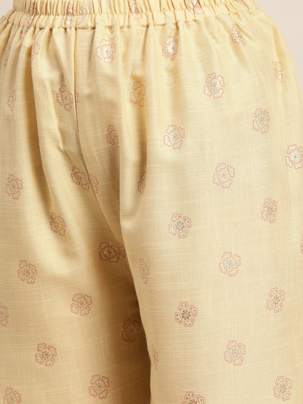 Jompers Women's Printed Kurta with Palazzos & Dupatta - Pink | Grocsy