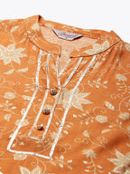 Jompers Women's Gotta Patti Kurta with Palazzos & Dupatta - Orange | Grocsy
