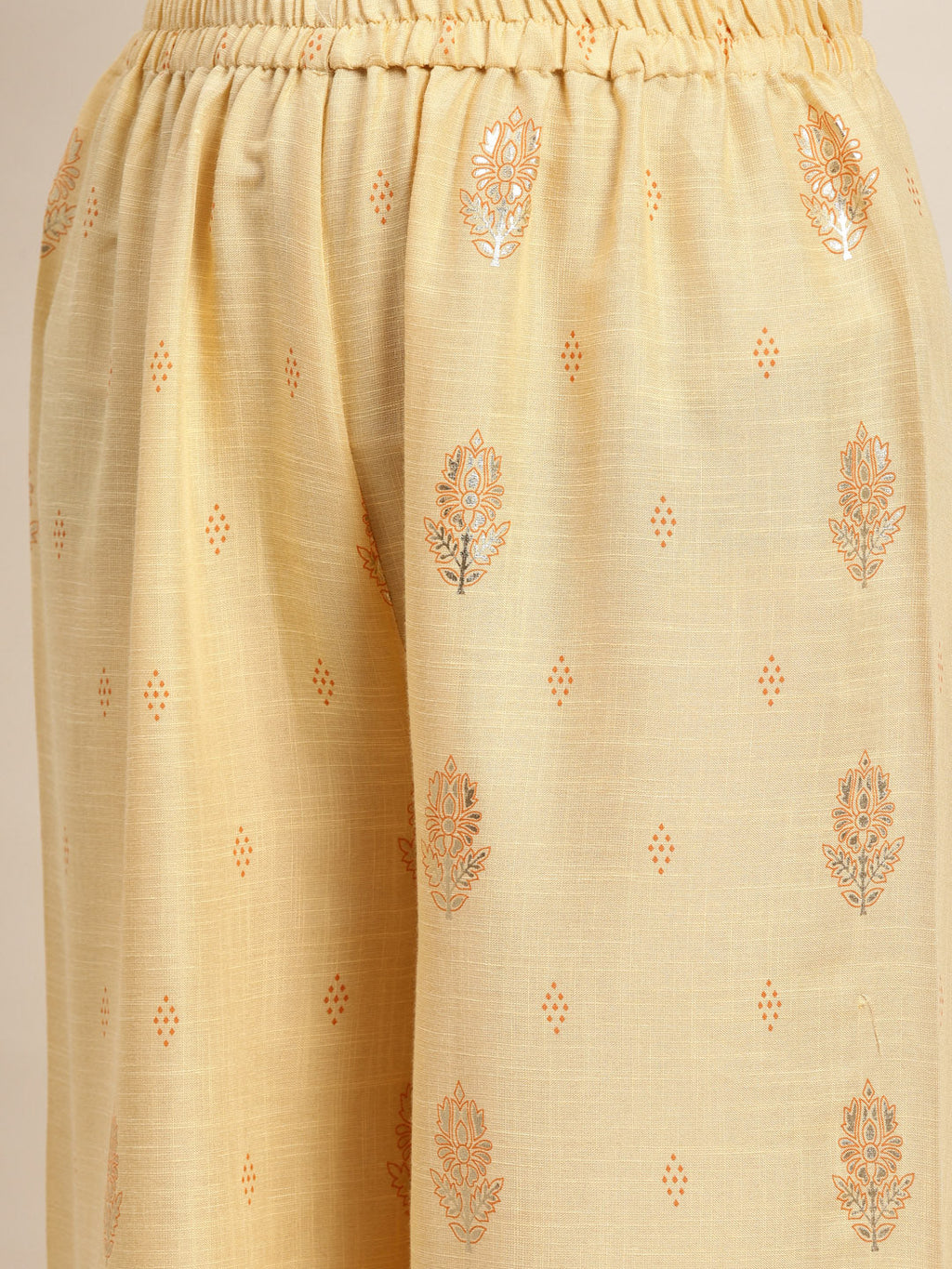 Jompers Women's Gotta Patti Kurta with Palazzos & Dupatta - Orange | Grocsy