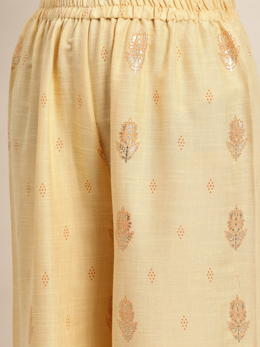 Jompers Women's Gotta Patti Kurta with Palazzos & Dupatta - Orange | Grocsy