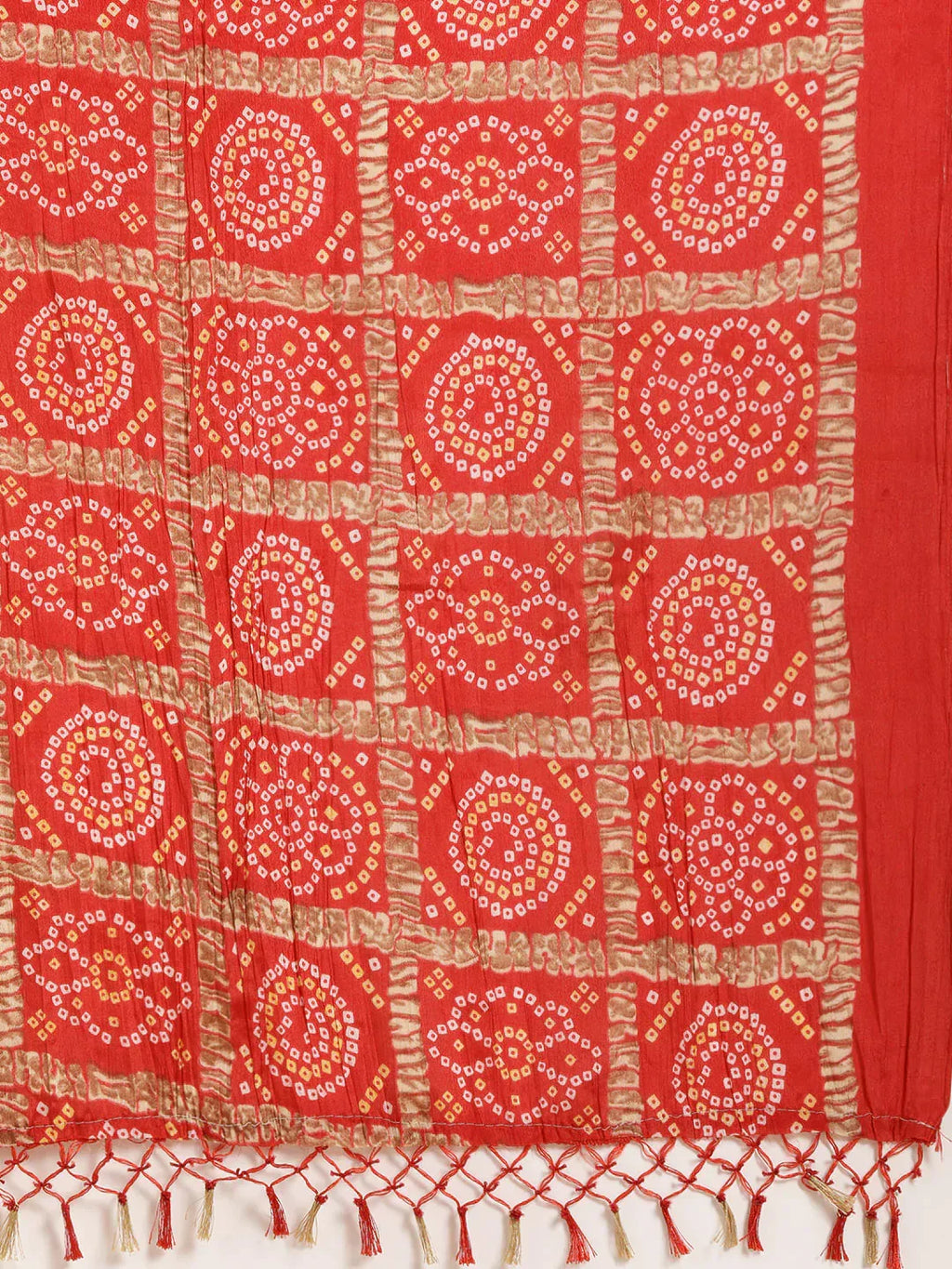 Jompers Women's Kurta with Palazzos & print Dupatta - Red | Grocsy