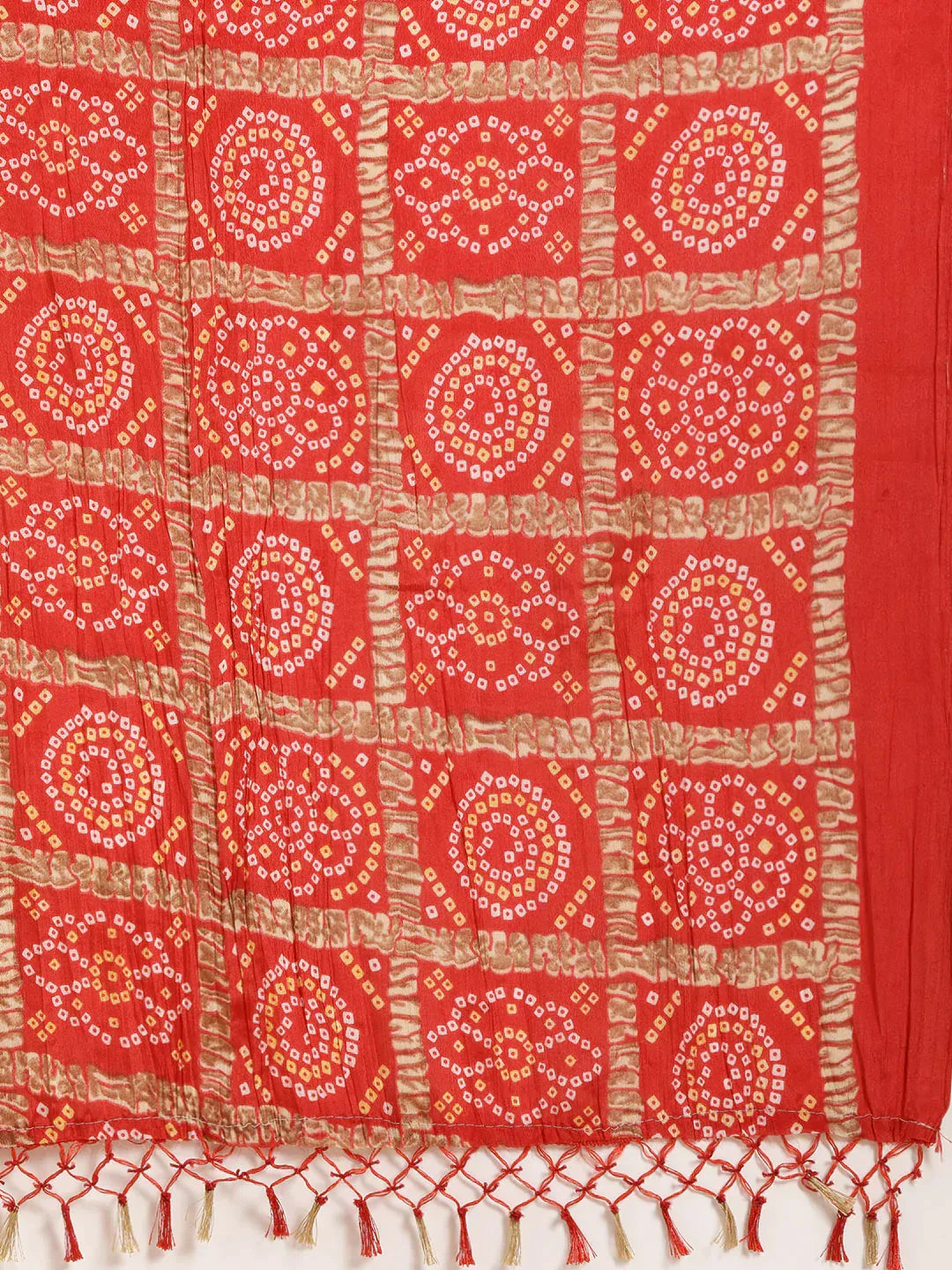 Jompers Women's Kurta with Palazzos & print Dupatta - Red | Grocsy