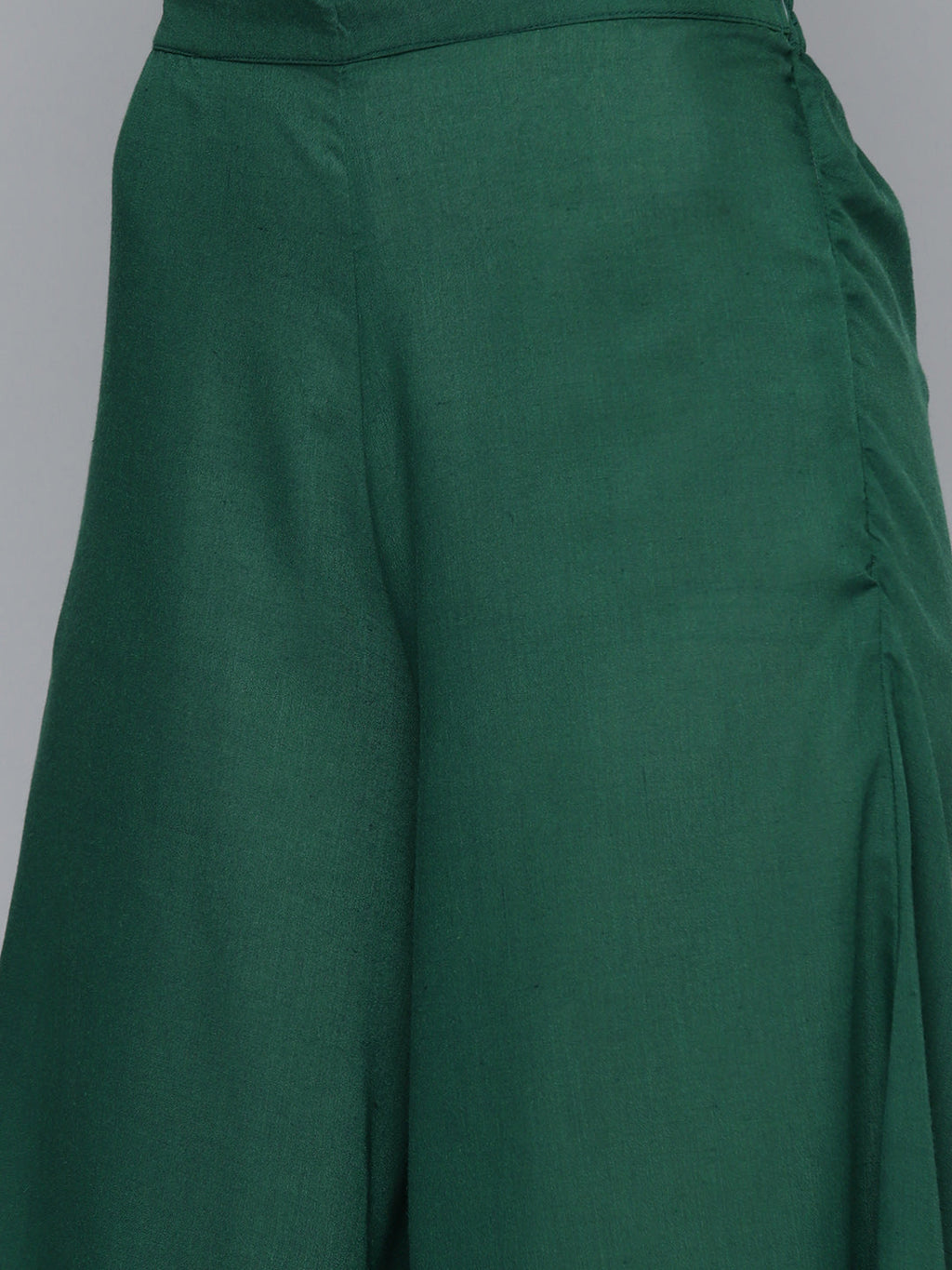 Jompers Women's Embroidered Sequinned Kurta & Palazzos With Dupatta - Green | Grocsy