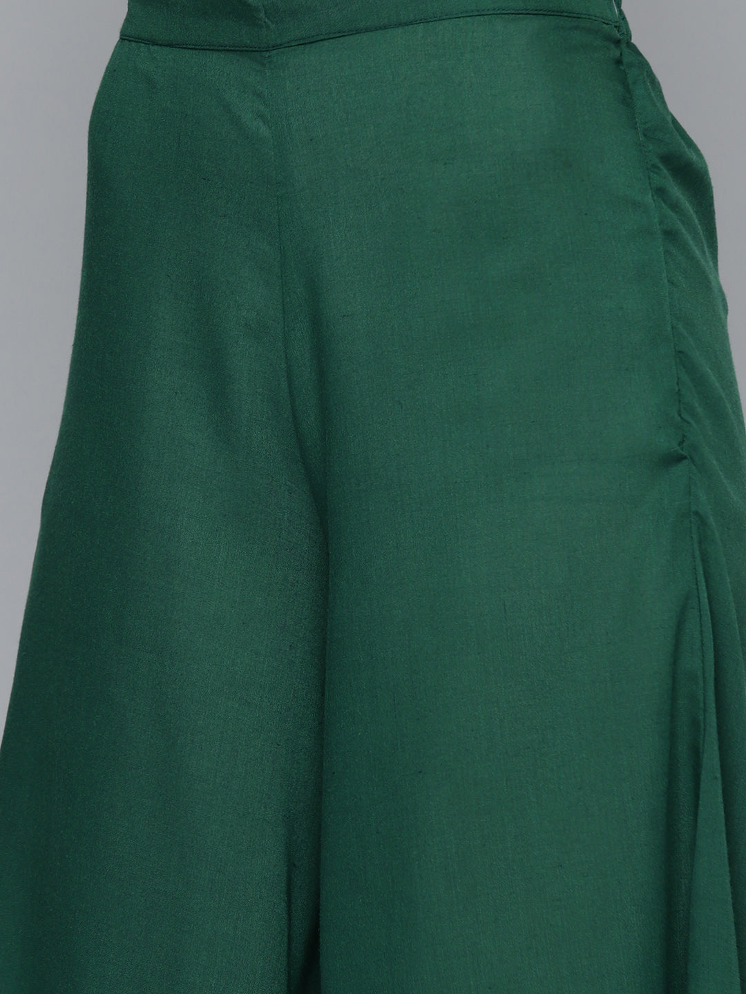Jompers Women's Embroidered Sequinned Kurta & Palazzos With Dupatta - Green | Grocsy