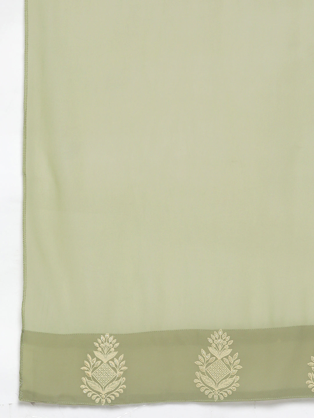 Jompers Women's Ethnic Motifs Green Printed Georgette Kurta with Palazzos & With Dupatta | Grocsy