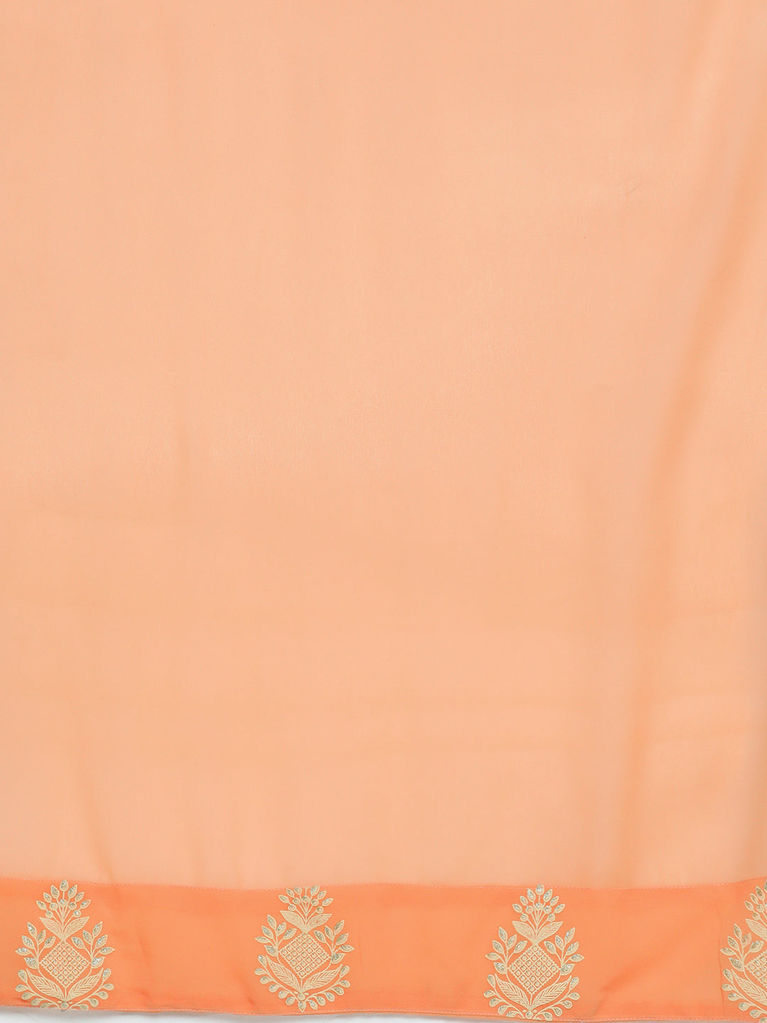 Jompers Women's Ethnic Motifs Peach Printed Georgette Kurta with Palazzos & With Dupatta | Grocsy