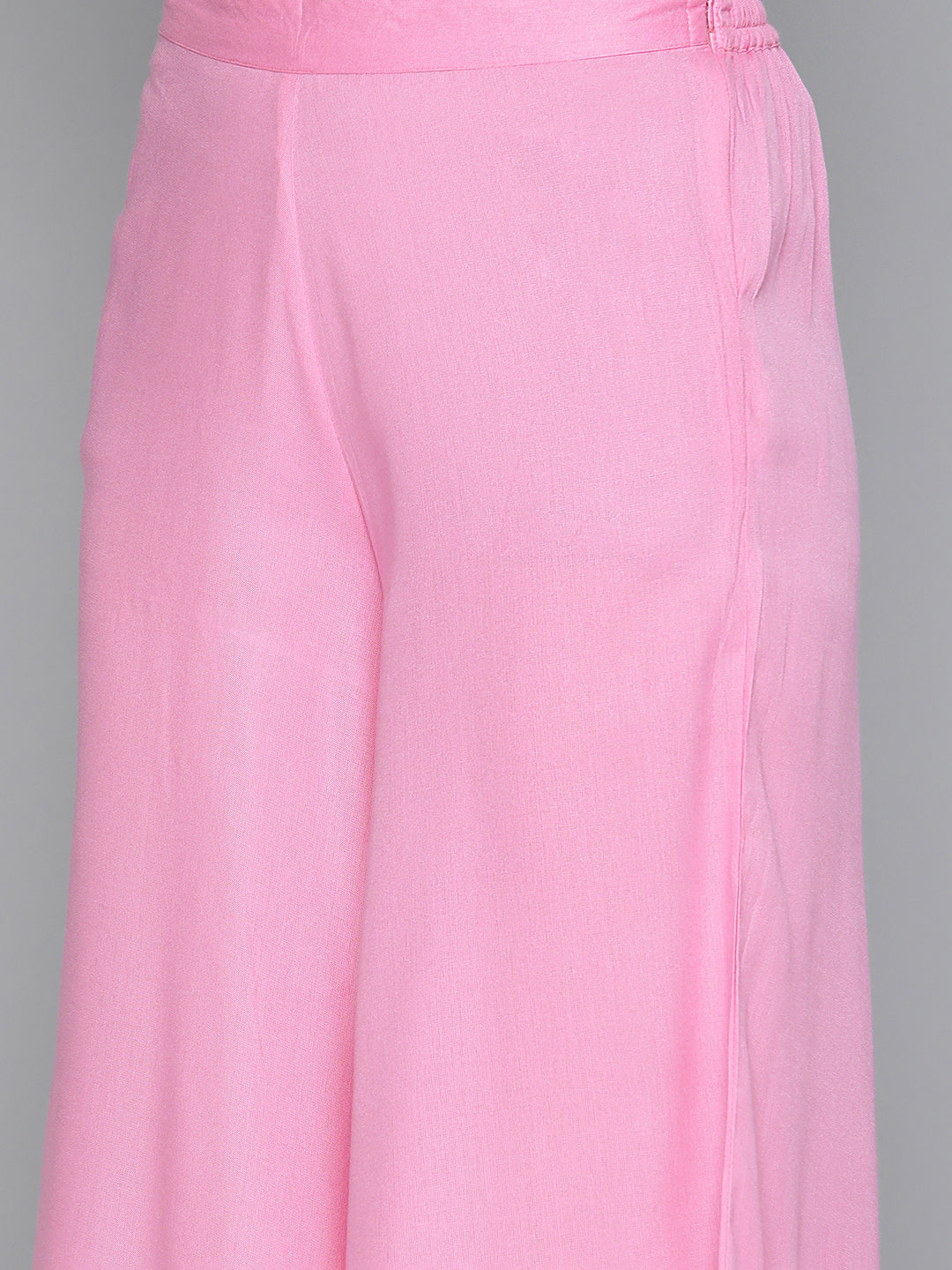 Jompers Women's Pink Sequinned Kurta with Palazzos & With Dupatta | Grocsy