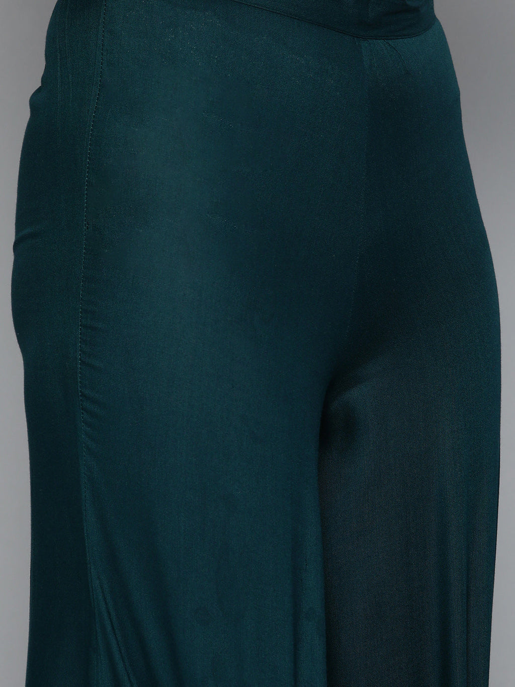 Jompers Women's Teal Leheriya Sequinned Kurta with Palazzos & With Dupatta | Grocsy