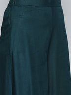Jompers Women's Teal Sequinned Kurta with Palazzos & With Dupatta | Grocsy
