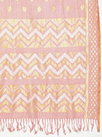 Jompers Women's georgette Foil Print Kurta palazzo Dupatta Set - Pink | Grocsy