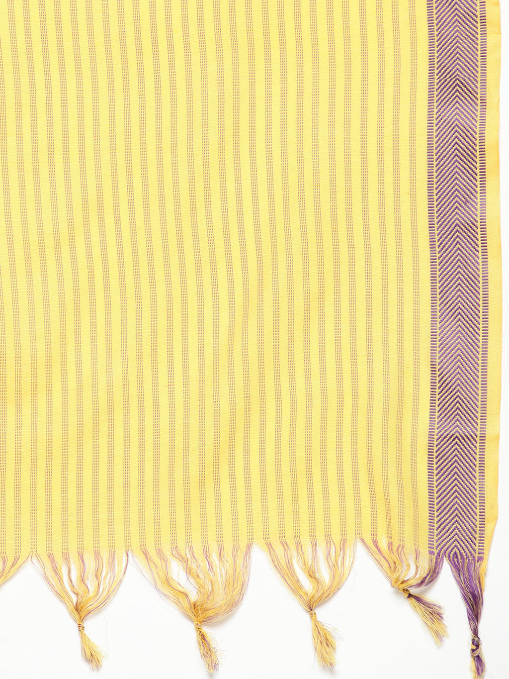 Jompers Women's Woven design kurta, palazzo and dupatta set - Yellow | Grocsy
