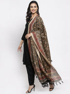 Jompers Women Black & Red Solid Kurta with Palazzos & Printed Dupatta | Grocsy
