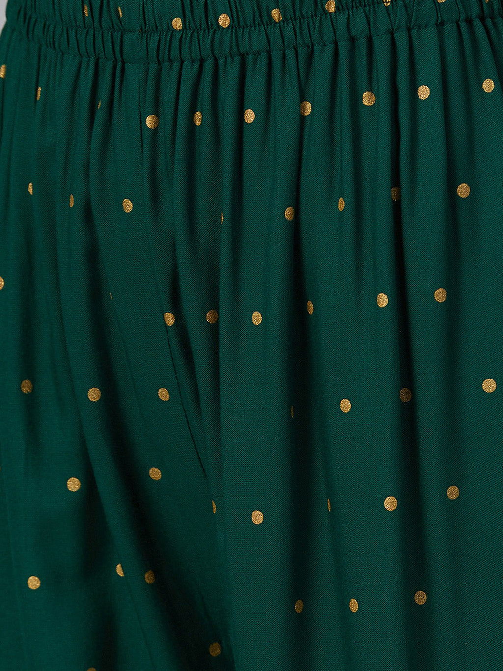 Jompers Women Green & Golden Printed Kurta with Palazzos & Dupatta | Grocsy
