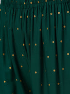 Jompers Women Green & Golden Printed Kurta with Palazzos & Dupatta | Grocsy