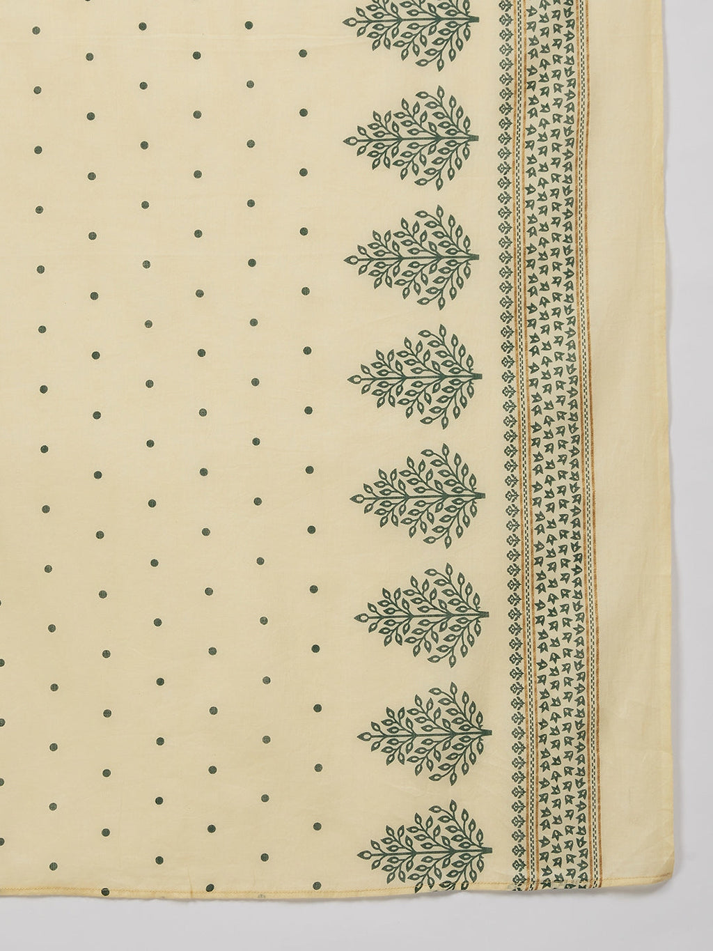 Jompers Women Green & Golden Printed Kurta with Palazzos & Dupatta | Grocsy