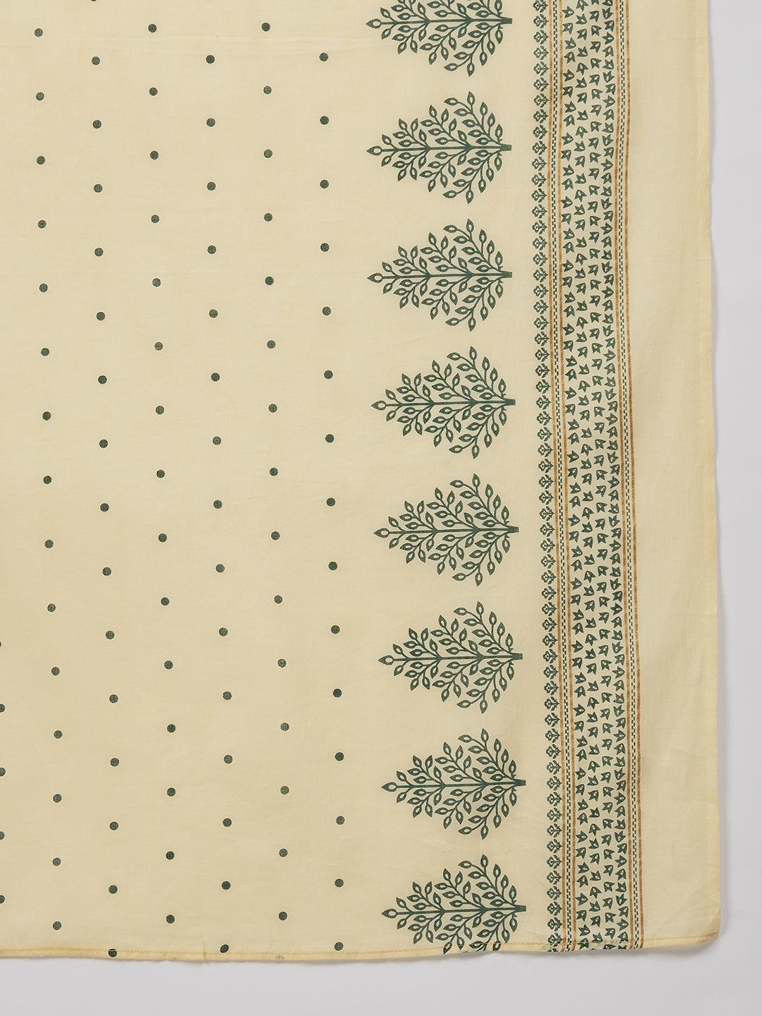 Jompers Women Green & Golden Printed Kurta with Palazzos & Dupatta | Grocsy