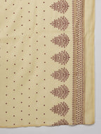 Jompers Women Maroon & Golden Printed Kurta with Palazzos & Dupatta | Grocsy