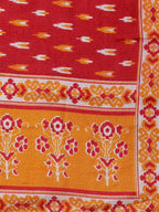 Jompers Women's Mustard Yellow & Red Embroidered Kurta with Palazzos & Dupatta | Grocsy