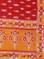 Jompers Women's Mustard Yellow & Red Embroidered Kurta with Palazzos & Dupatta | Grocsy