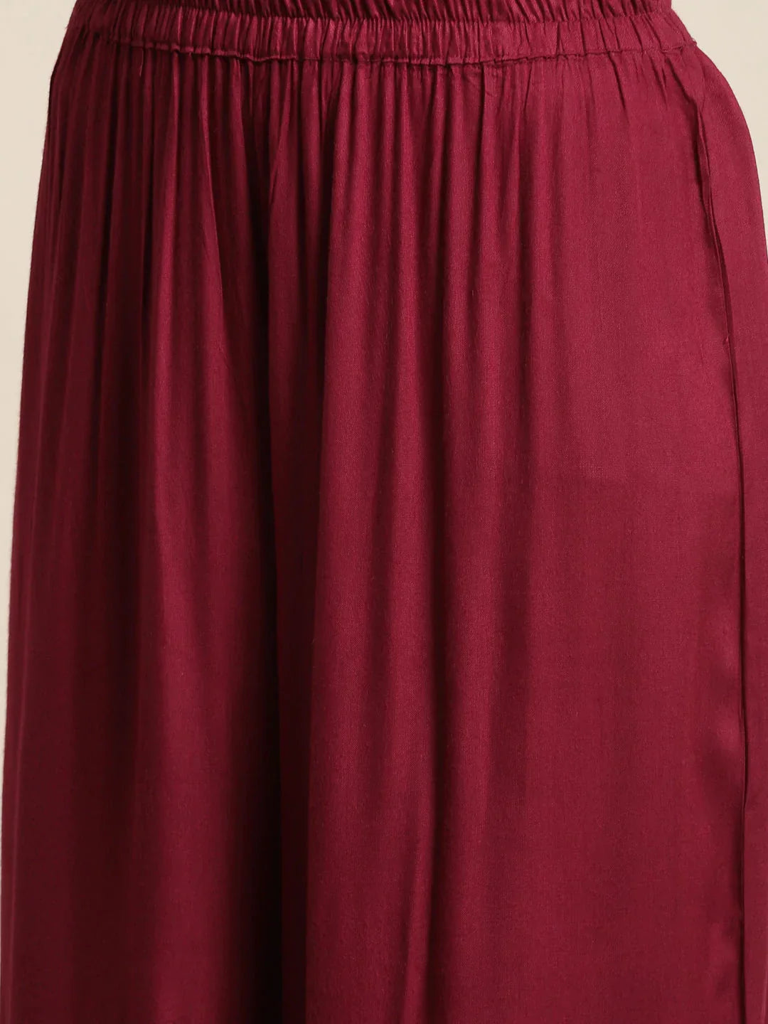 Jompers Women's Maroon Embroidered Kurta with Sharara | Grocsy