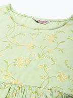 Jompers Women's Green Kurta with Sharara & Dupatta - Green | Grocsy