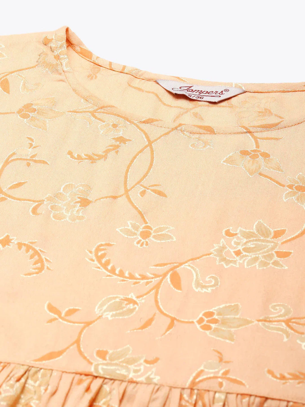 Jompers Women's Orange Kurta with Sharara & Dupatta - Orange | Grocsy
