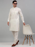 Jompers Men's Nehru Jacket with White Kurta Pyjama | Grocsy