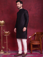 Jompers Men's Woven Design Nehru Jacket With Kurta Pyjama Set - Golden | Grocsy