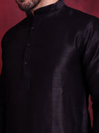 Jompers Men's Woven Design Nehru Jacket With Kurta Pyjama Set - Maroon | Grocsy