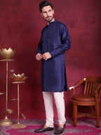 Jompers Men's Woven Design Nehru Jacket With Kurta Pyjama Set - Brown | Grocsy