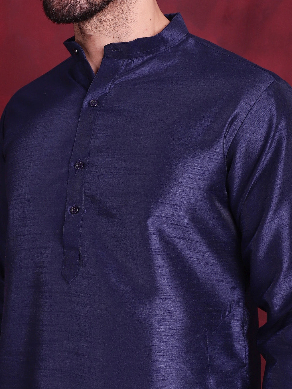 Jompers Men's Woven Design Nehru Jacket With Kurta Pyjama Set - Brown | Grocsy