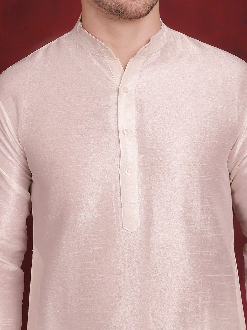 Jompers Men's White Woven Design Nehru Jacket With Kurta Pyjama Set - White | Grocsy