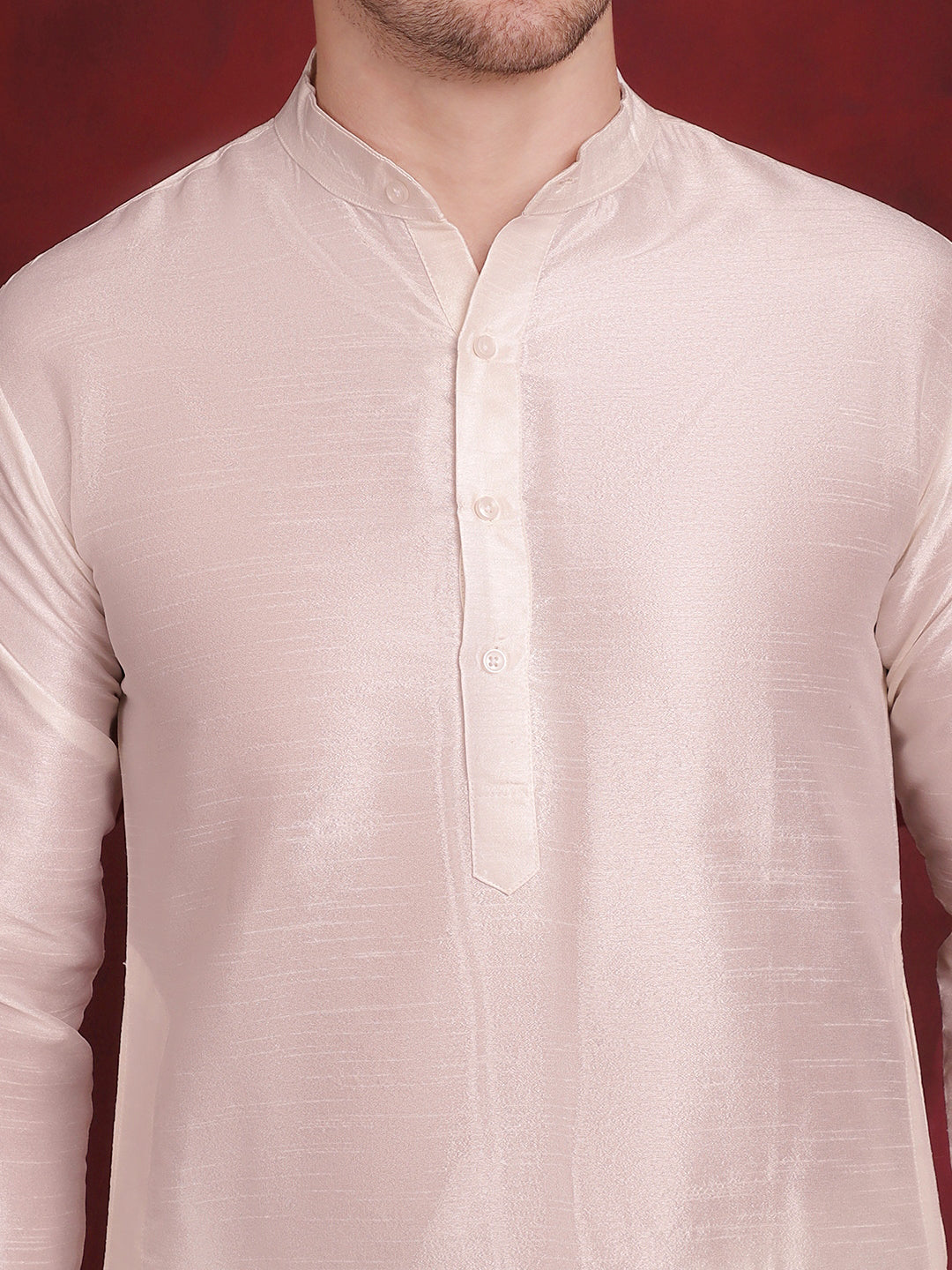 Jompers Men's White Woven Design Nehru Jacket With Kurta Pyjama Set - White | Grocsy