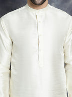 Jompers Men's Sequins and Embroidred Nehru Jacket With Solid Kurta Pyjama - Yellow | Grocsy