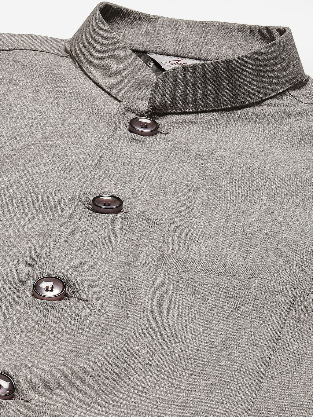 Jompers Men's Kurta Pyjama With Black Solid Nehru Jacket | Grocsy