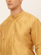Jompers Men's Solid Kurta Pyjama With Nehru Jacket - DOlive | Grocsy