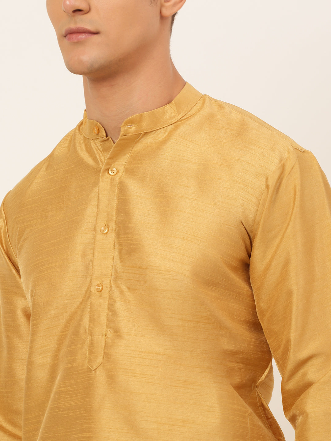 Jompers Men's Solid Kurta Pyjama With Nehru Jacket - DOlive | Grocsy