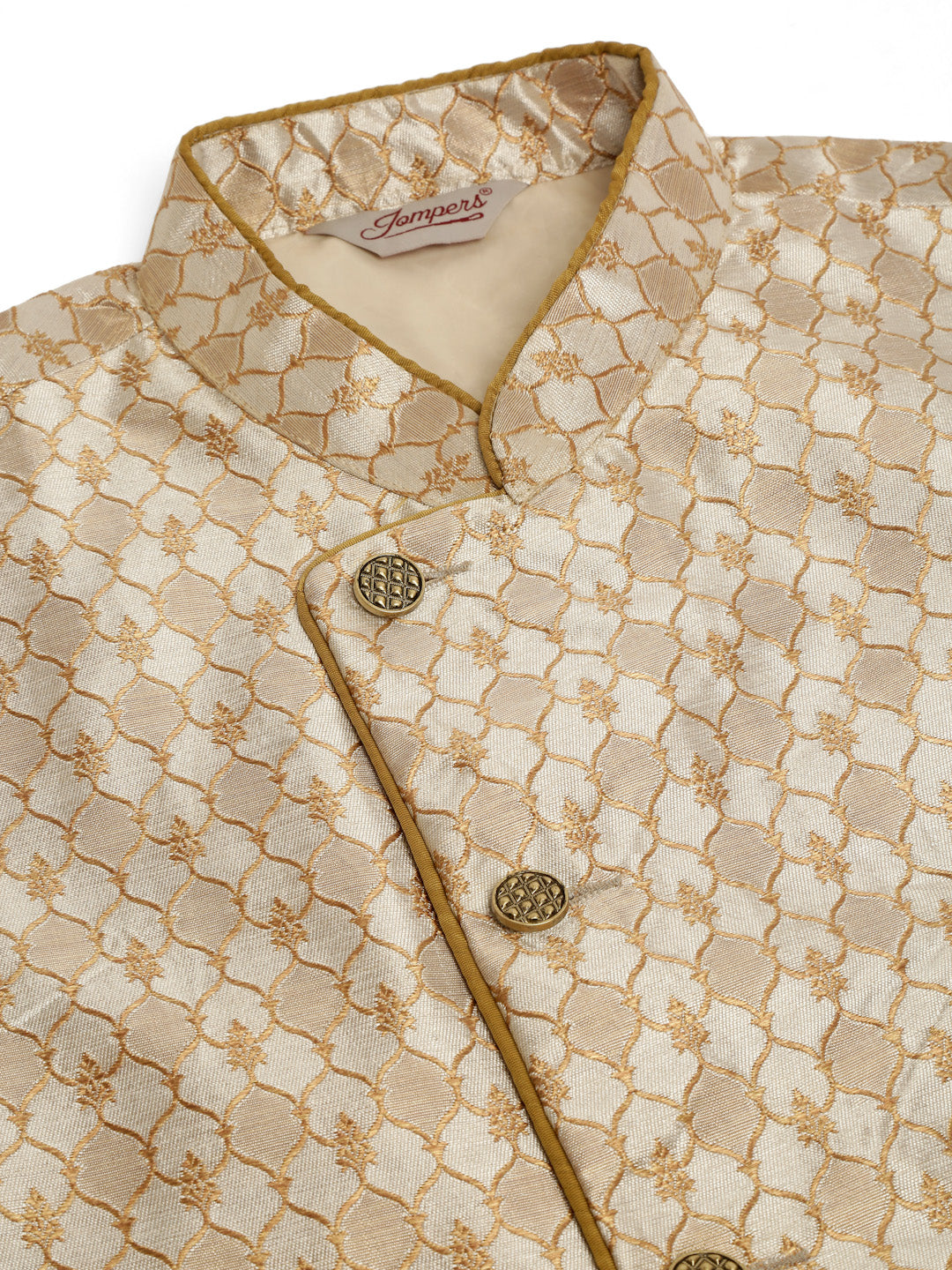 Jompers Men's Solid Kurta Pyjama With Nehru Jacket - DSilver | Grocsy